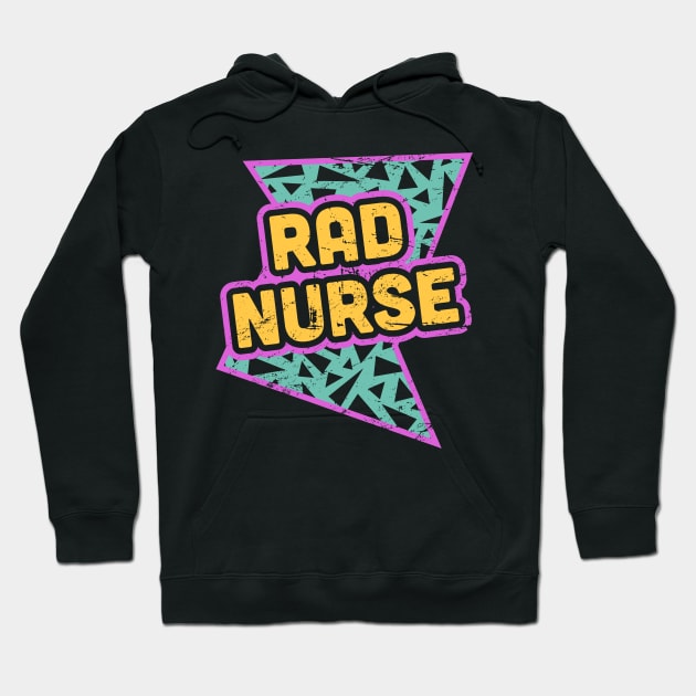 Rad Nurse – Retro 90s Design Hoodie by MeatMan